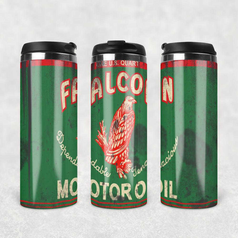 Falcon Motor Oil Termokrus Tumbler Rustfrit Stål-Krus-Motorolie-Garage Culture Shop- garage - man cave - merchandise