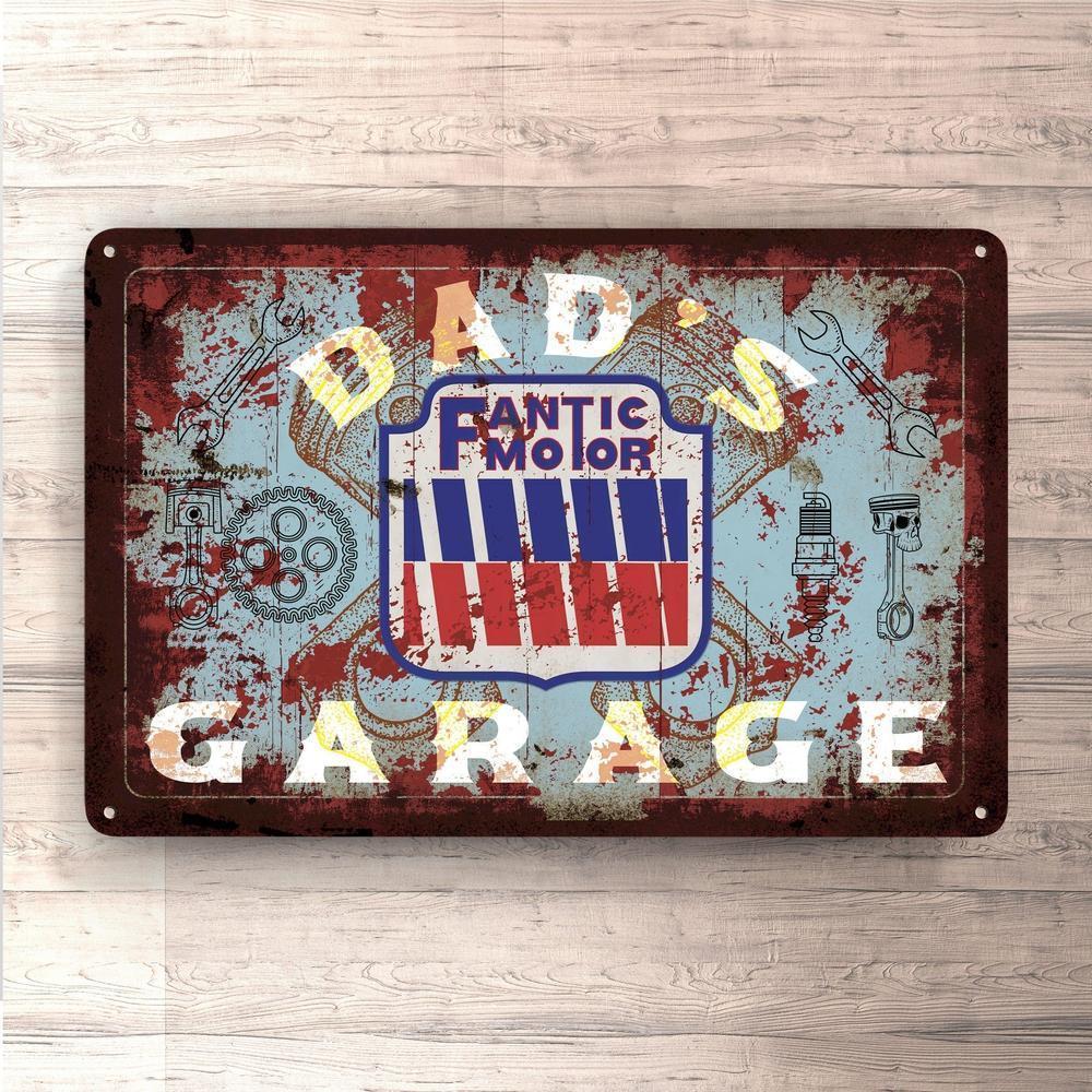 Fantic Motors Dads Garage Vintage Skilte, Musemåtte, Dørmåtte-Skilte-Fantic-Garage Culture Shop- garage - man cave - merchandise