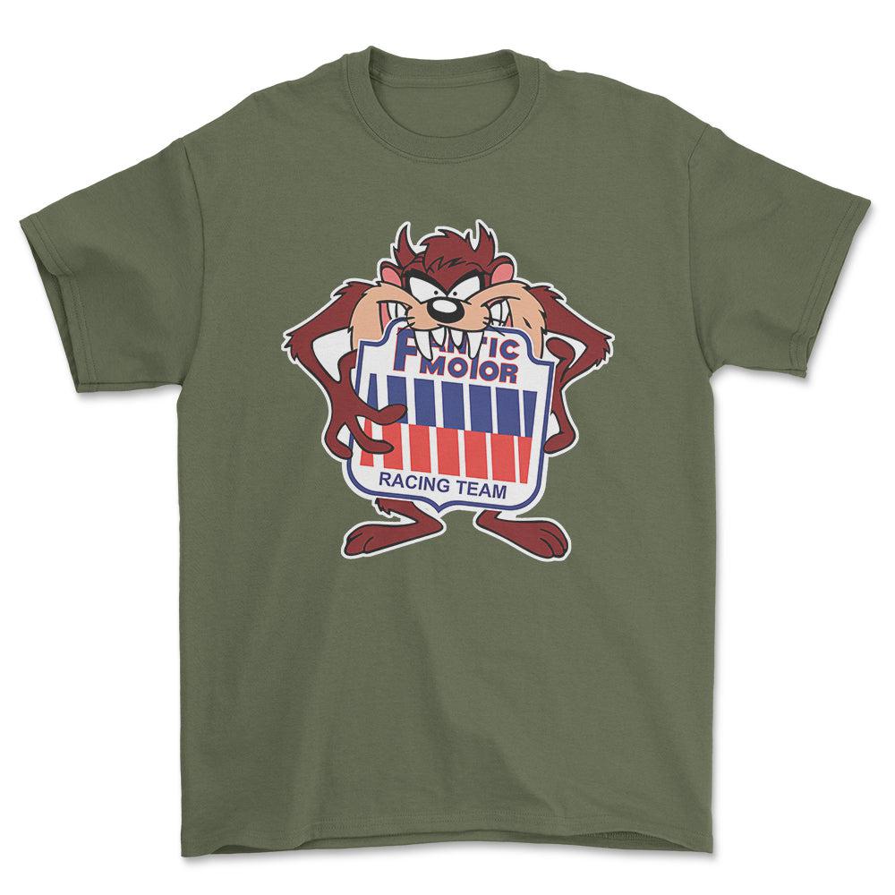 Fantic TAZ Unisex T-Shirt , Bomuld-Beklædning-Fantic-Grøn Militær-S-Forside-Garage Culture Shop- garage - man cave - merchandise
