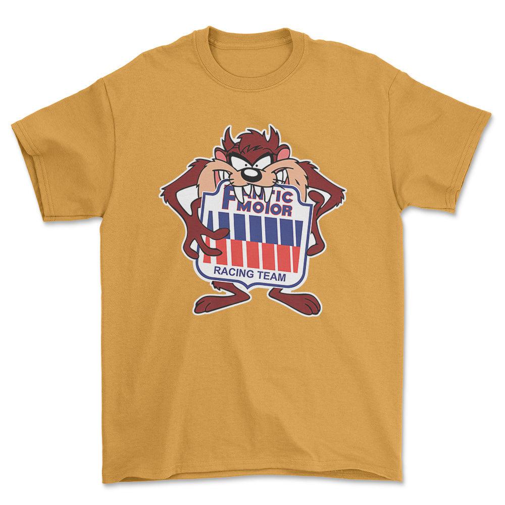 Fantic TAZ Unisex T-Shirt , Bomuld-Beklædning-Fantic-Guld-S-Forside-Garage Culture Shop- garage - man cave - merchandise