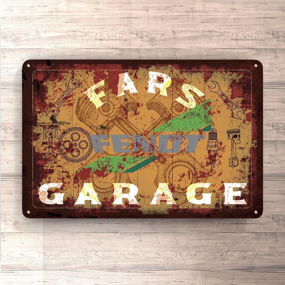 Fendt Fars Garage Vintage Skilte, Musemåtte, Dørmåtte-Skilte-Fendt-Garage Culture Shop- garage - man cave - merchandise