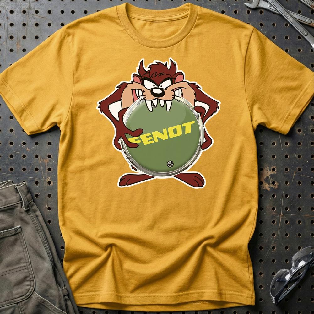 Fendt TAZ Unisex T-Shirt , Bomuld-Beklædning-Fendt-Guld-S-Garage Culture Shop- garage - man cave - merchandise