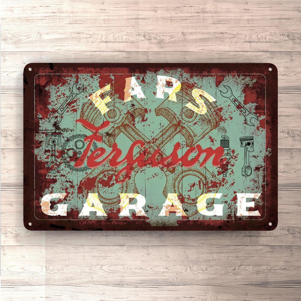 Ferguson Fars Garage Vintage Skilte, Musemåtte, Dørmåtte , Plakat-Skilte-Ferguson-Garage Culture Shop- garage - man cave - merchandise