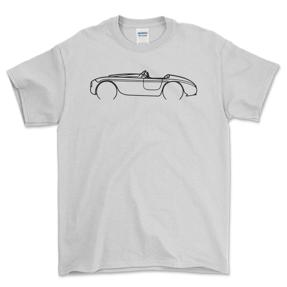 Ferrari 166M Outline - Unisex T-Shirt , Bomuld-Beklædning-Ferrari-Hvid-S-Forside-Garage Culture Shop- garage - man cave - merchandise
