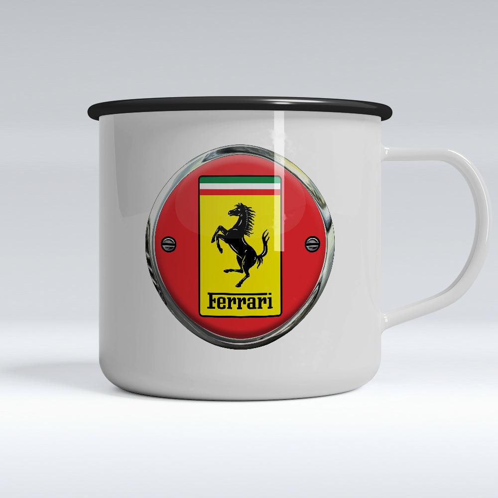 Ferrari Emaljekrus-Krus-Ferrari-Garage Culture Shop- garage - man cave - merchandise