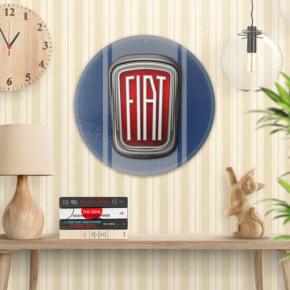 Fiat 1959 - 1965 Runde Skilte , Musemåtte Rundt , Kop Underlag, Underlagssæt-Runde Skilte-Fiat-Garage Culture Shop- garage - man cave - merchandise