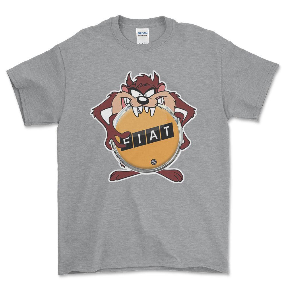 Fiat TAZ Unisex T-Shirt , Bomuld-Beklædning-Fiat-Grå Sport-S-Forside-Garage Culture Shop- garage - man cave - merchandise