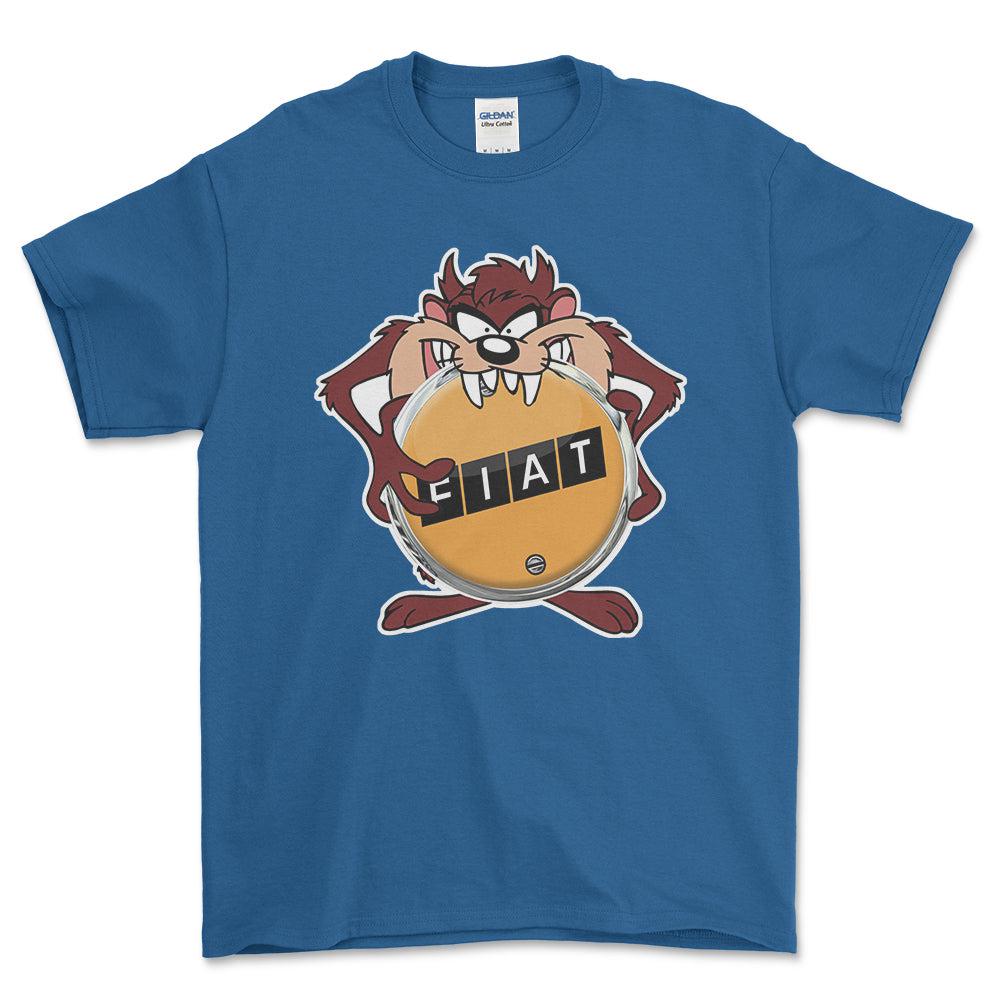 Fiat TAZ Unisex T-Shirt , Bomuld-Beklædning-Fiat-Blå Royal-S-Forside-Garage Culture Shop- garage - man cave - merchandise