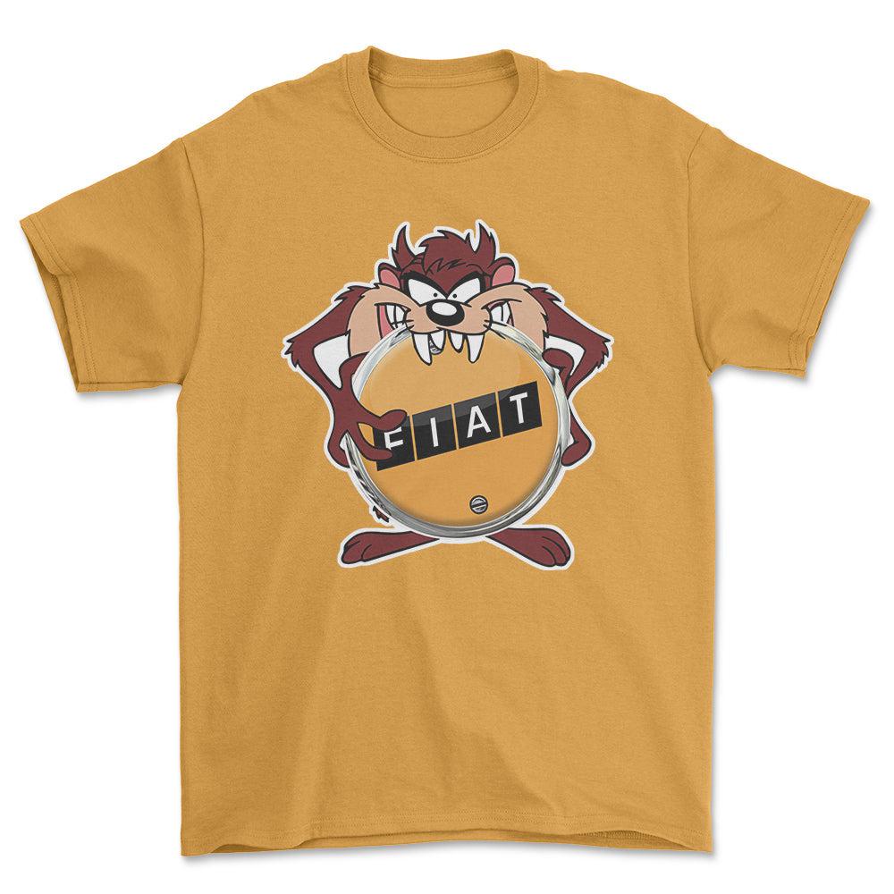 Fiat TAZ Unisex T-Shirt , Bomuld-Beklædning-Fiat-Guld-S-Forside-Garage Culture Shop- garage - man cave - merchandise