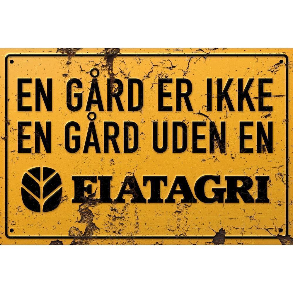 Fiatagri En Gård Er Ikke En Gård Uden En Fiatagri Skilte, Musemåtte, Dørmåtte-Skilte-Fiatagri-Garage Culture Shop- garage - man cave - merchandise