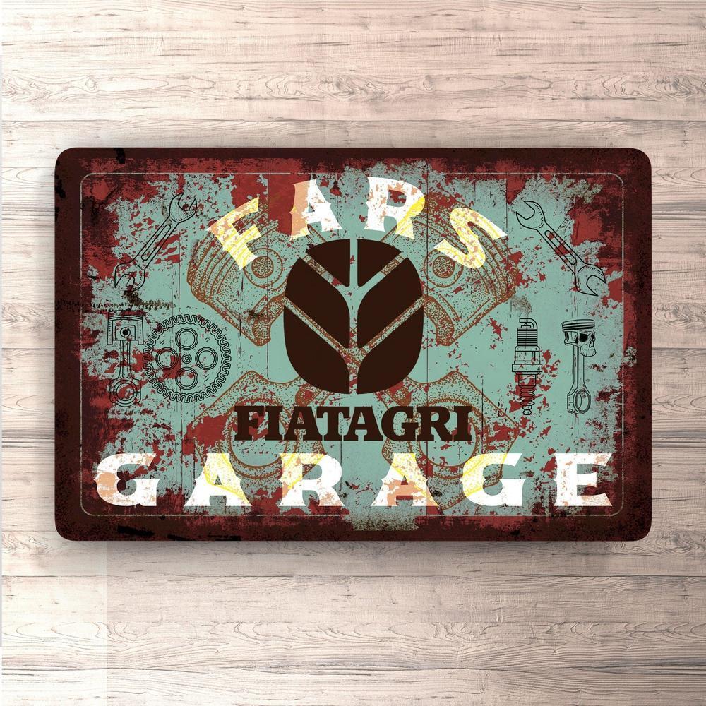 Fiatagri Fars Garage Vintage Skilte, Musemåtte, Dørmåtte-Skilte-Fiatagri-Garage Culture Shop- garage - man cave - merchandise