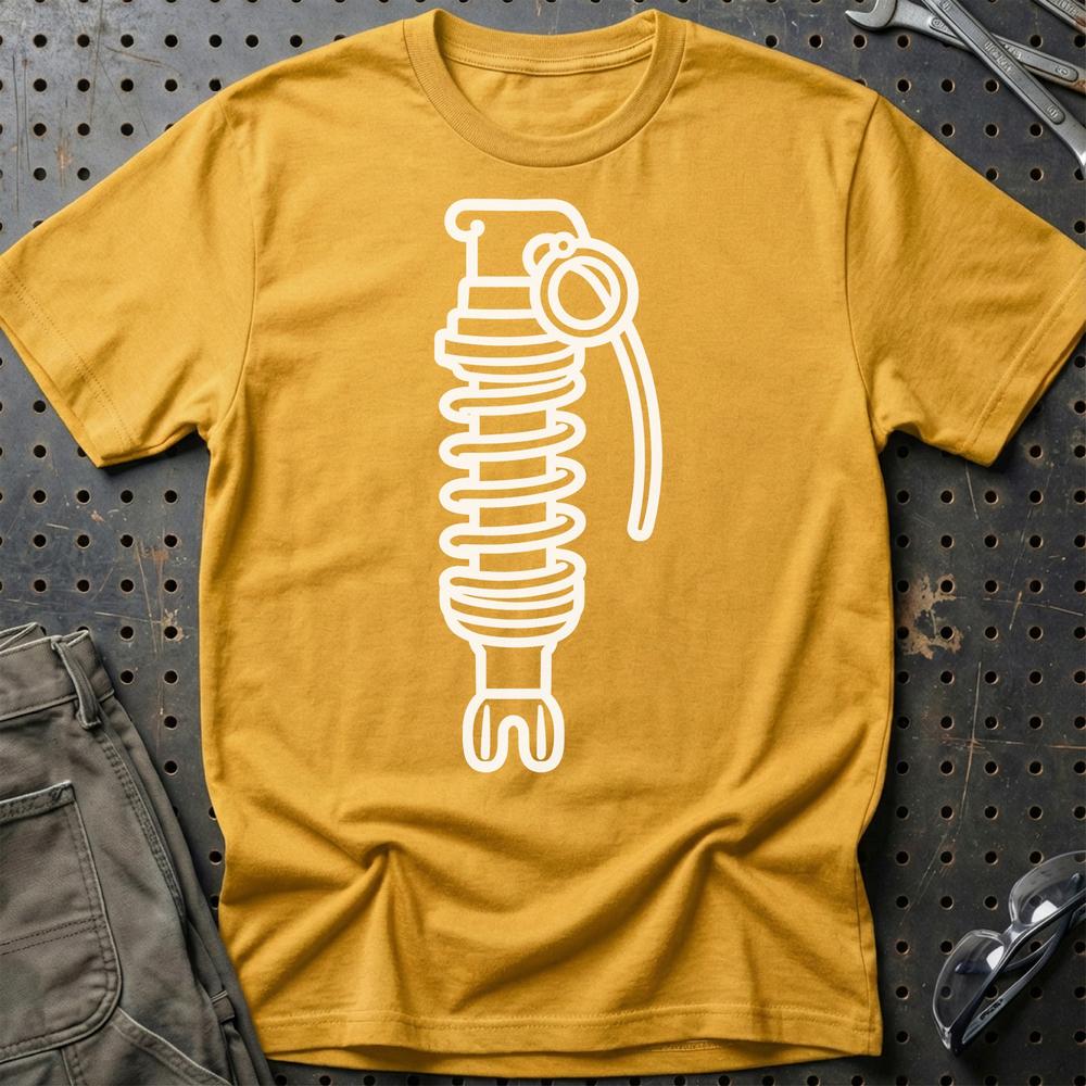 Fjedergranat - Unisex T-Shirt , Bomuld-Beklædning-Garage Culture-Guld-S-Garage Culture Shop- garage - man cave - merchandise