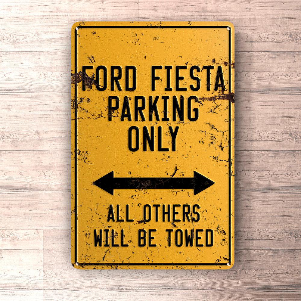 Ford Fiesta Parking Only Skilte, Musemåtte, Dørmåtte , Plakat-Parking skilte-Ford-Garage Culture Shop- garage - man cave - merchandise