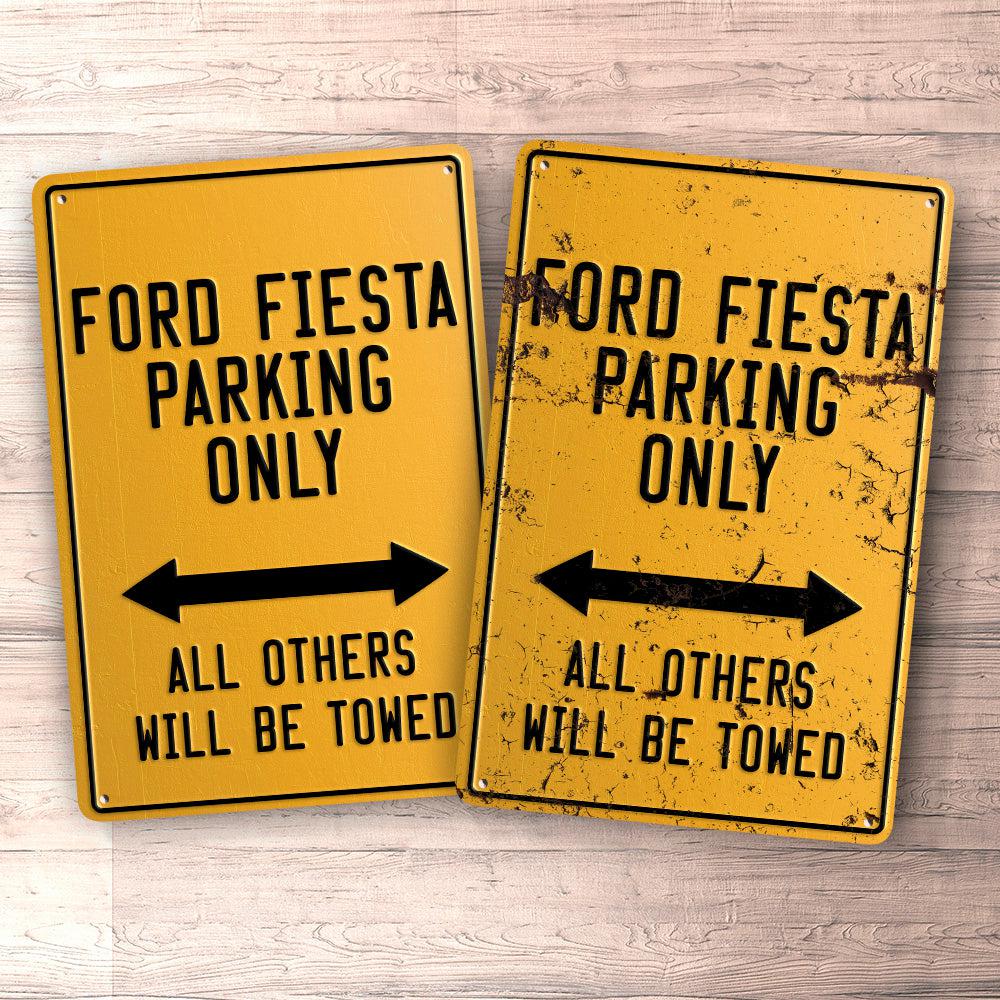 Ford Fiesta Parking Only Skilte, Musemåtte, Dørmåtte , Plakat-Parking skilte-Ford-Garage Culture Shop- garage - man cave - merchandise