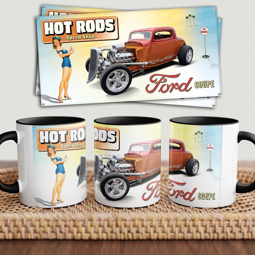 Ford Hot Rod "To Toner" Vintage Keramisk Krus-Krus-Ford-Garage Culture Shop- garage - man cave - merchandise