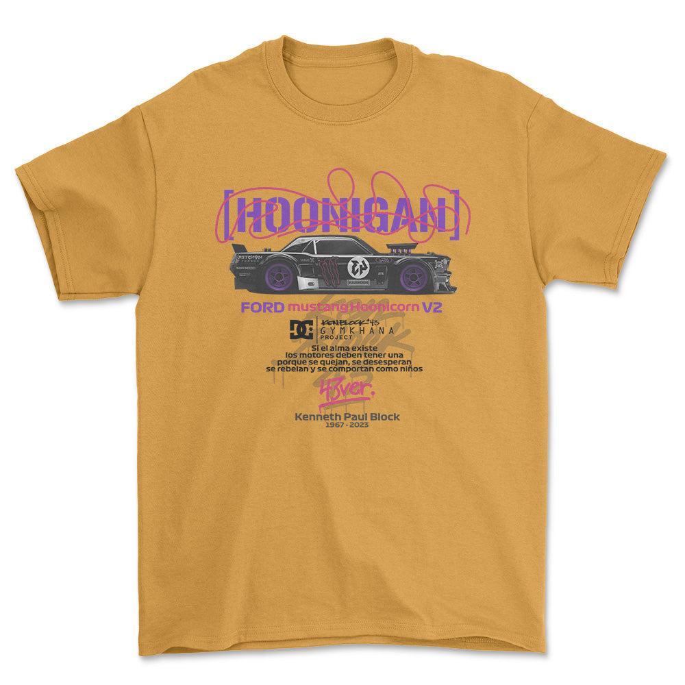Ford Mustang Hoonicorn - Unisex T-Shirt , Bomuld-Beklædning-Ford-Guld-S-Forside-Garage Culture Shop- garage - man cave - merchandise