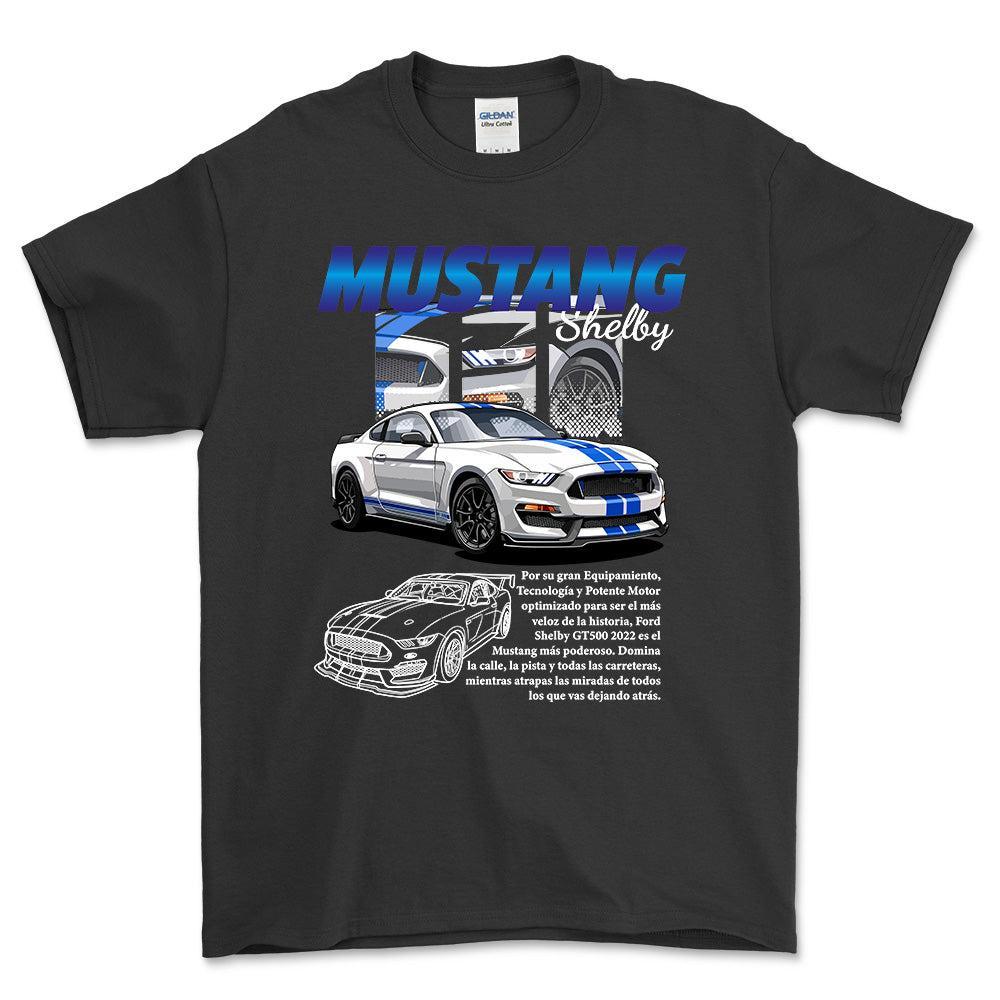 Ford Mustang Shelby - Unisex T-Shirt , Bomuld-Beklædning-Ford-Sort-S-Forside-Garage Culture Shop- garage - man cave - merchandise