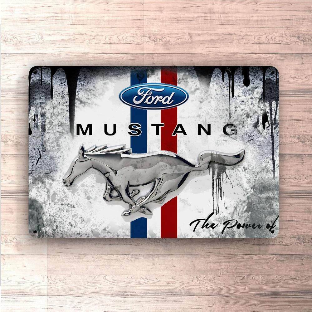 Ford Mustang Skilte, Musemåtte, Dørmåtte , Plakat-Skilte-Ford-Garage Culture Shop- garage - man cave - merchandise