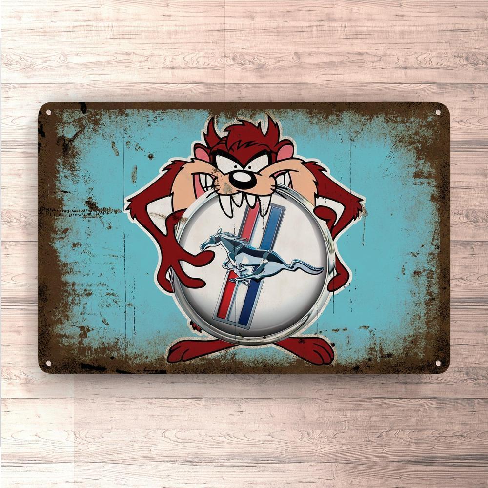 Ford Mustang Taz Vintage Skilte, Musemåtte, Dørmåtte , Plakat-Skilte-Ford-Garage Culture Shop- garage - man cave - merchandise