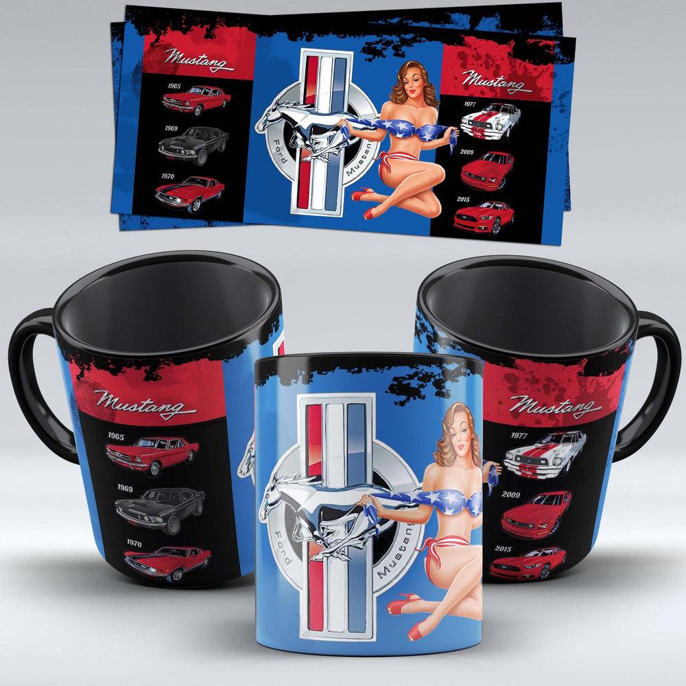 Ford Mustang "To Toner" Vintage Keramisk Krus-Krus-Ford-Garage Culture Shop- garage - man cave - merchandise