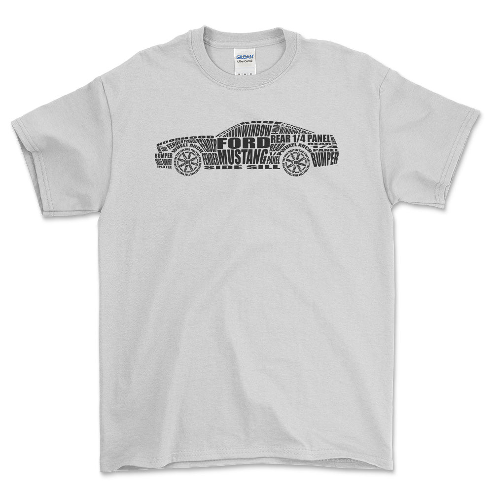 Ford Mustang Unisex T-Shirt , Bomuld-Beklædning-Ford-Hvid-S-Forside-Garage Culture Shop- garage - man cave - merchandise