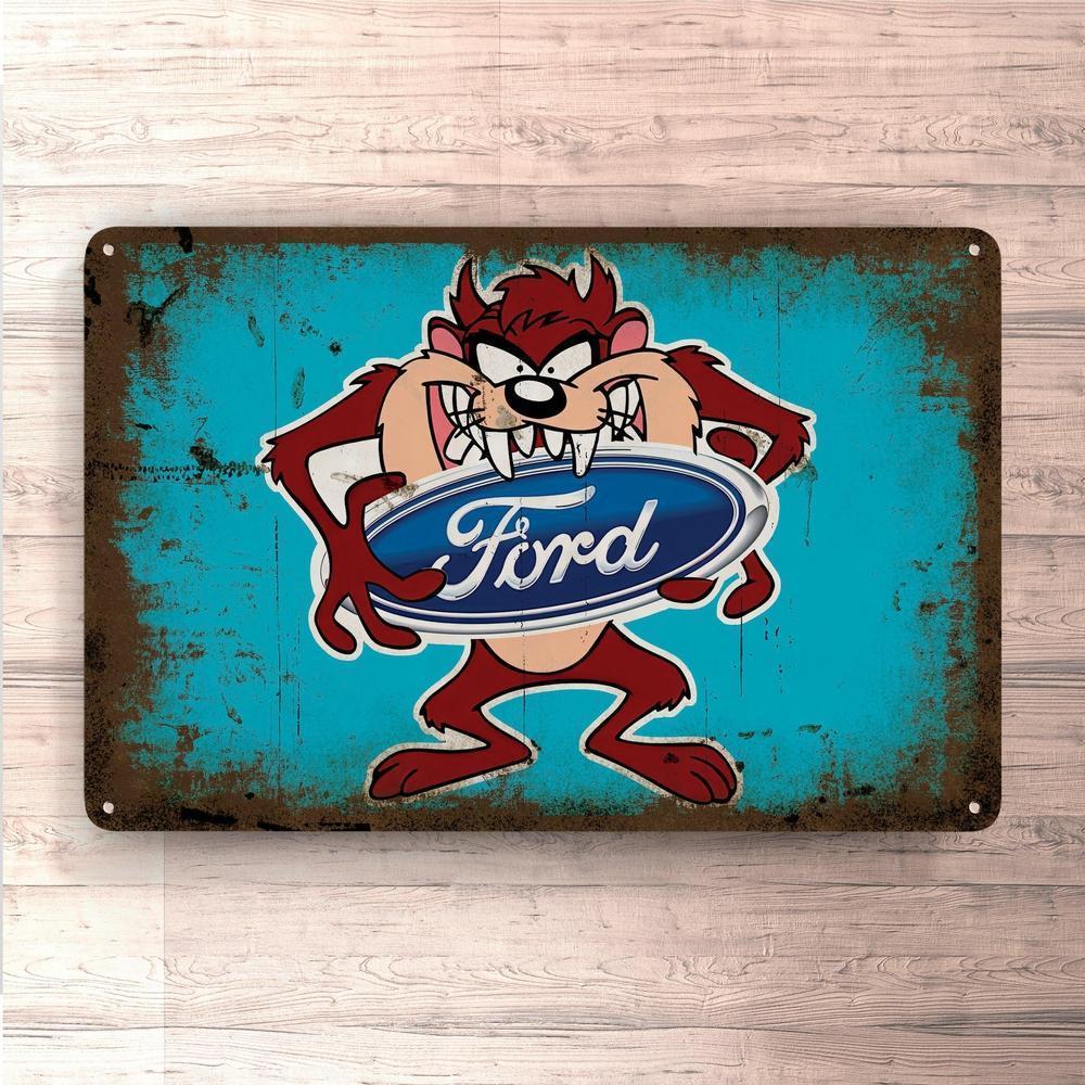 Ford Taz Vintage Skilte, Musemåtte, Dørmåtte , Plakat-Skilte-Ford-Garage Culture Shop- garage - man cave - merchandise