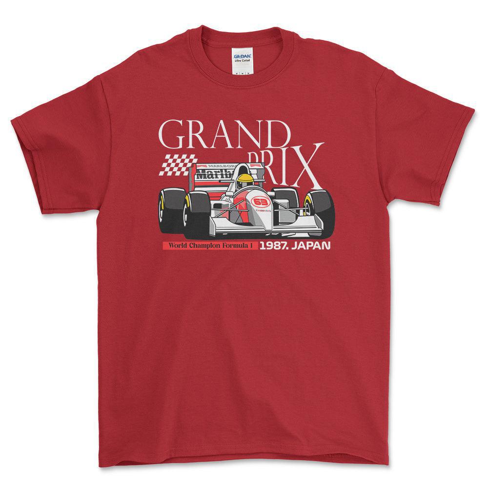 Formula 1 Grand Prix - Unisex T-Shirt , Bomuld-Beklædning-Formula 1-Rød-S-Forside-Garage Culture Shop- garage - man cave - merchandise