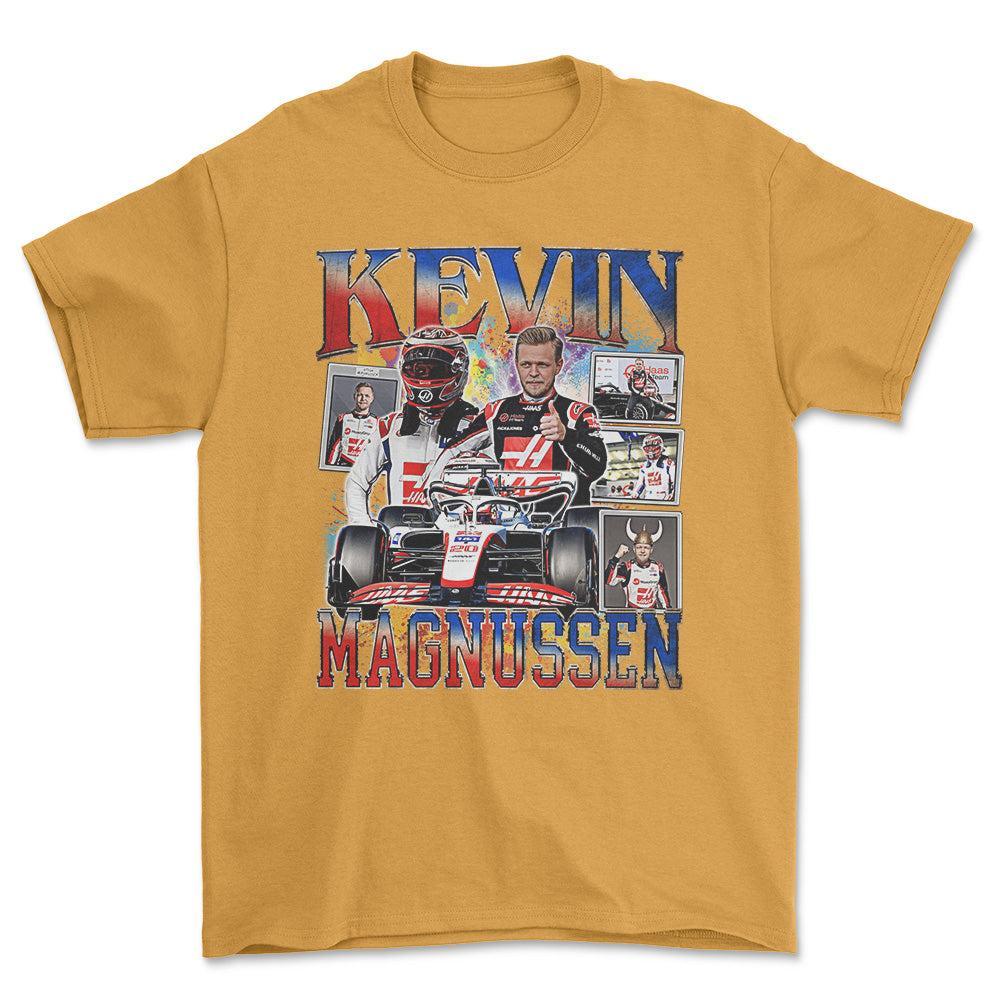 Formula 1 Kevin Magnussen - Unisex T-Shirt , Bomuld-Beklædning-Formula 1-Guld-S-Forside-Garage Culture Shop- garage - man cave - merchandise