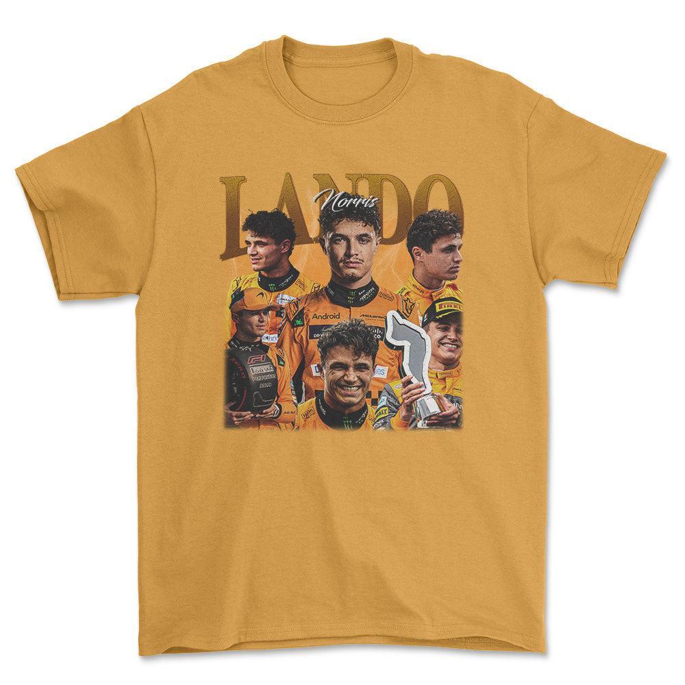 Formula 1 Lando Norris - Unisex T-Shirt , Bomuld-Beklædning-Formula 1-Guld-S-Forside-Garage Culture Shop- garage - man cave - merchandise