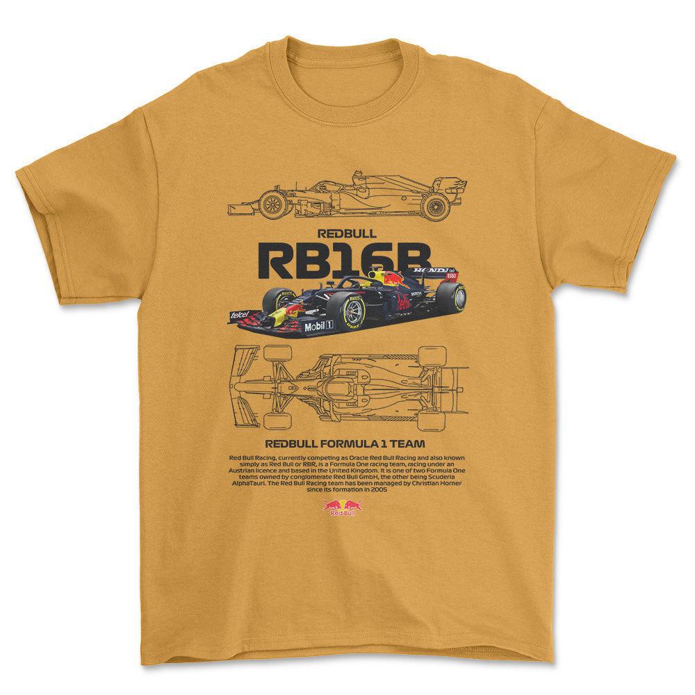 Formula 1 Red Bull - Unisex T-Shirt , Bomuld-Beklædning-Formula 1-Guld-S-Forside-Garage Culture Shop- garage - man cave - merchandise