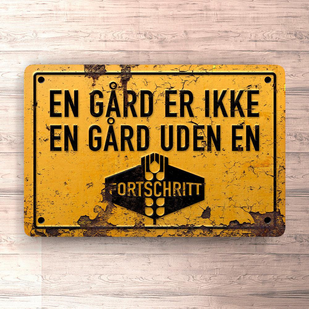 Fortschritt En Gård Er Ikke En Gård Uden En Fortschritt Skilte, Musemåtte, Dørmåtte-Skilte-Fortschritt-Garage Culture Shop- garage - man cave - merchandise