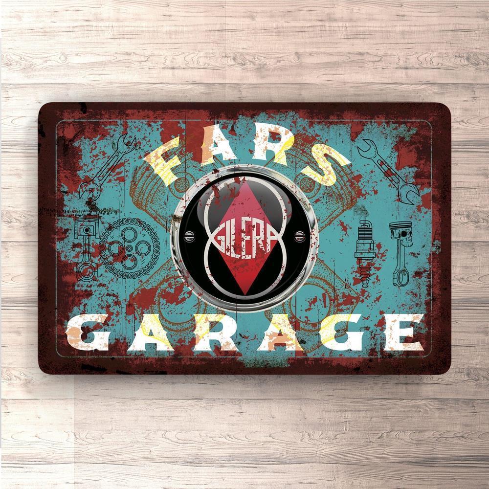 Gilera Fars Garage Vintage Skilte, Musemåtte, Dørmåtte-Skilte-Gilera-Garage Culture Shop- garage - man cave - merchandise