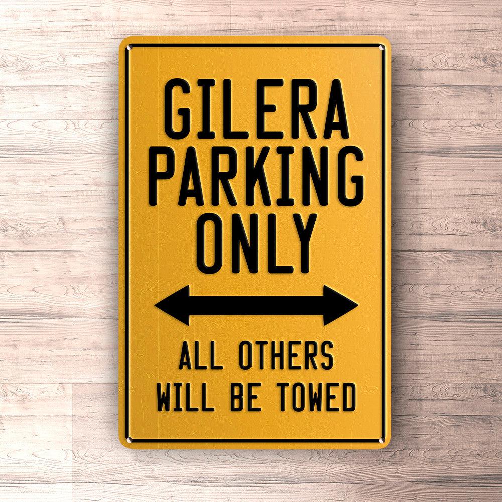 Gilera Parking Only Skilte, Musemåtte, Dørmåtte , Plakat-Parking skilte-Gilera-Garage Culture Shop- garage - man cave - merchandise