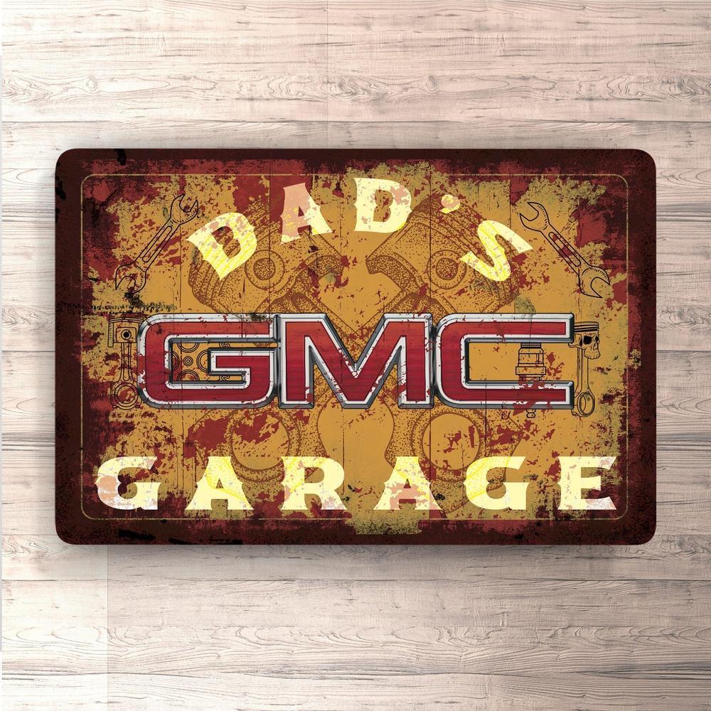 Gmc Dads Garage Vintage Skilte, Musemåtte, Dørmåtte , Plakat-Skilte-GMC-Garage Culture Shop- garage - man cave - merchandise
