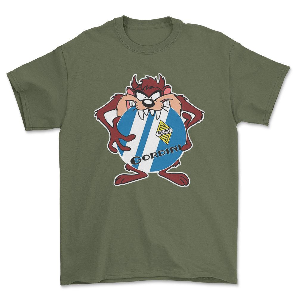 Gordini TAZ Unisex T-Shirt , Bomuld-Beklædning-Gordini-Grøn Militær-S-Forside-Garage Culture Shop- garage - man cave - merchandise