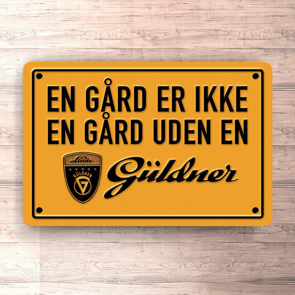 Güldner En Gård Er Ikke En Gård Uden En Güldner Skilte, Musemåtte, Dørmåtte , Plakat-Skilte-Güldner-Garage Culture Shop- garage - man cave - merchandise
