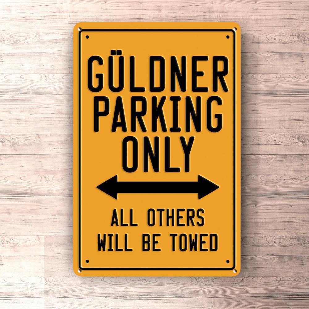 Güldner Parking Only Skilte, Musemåtte, Dørmåtte , Plakat-Parking skilte-Güldner-Garage Culture Shop- garage - man cave - merchandise