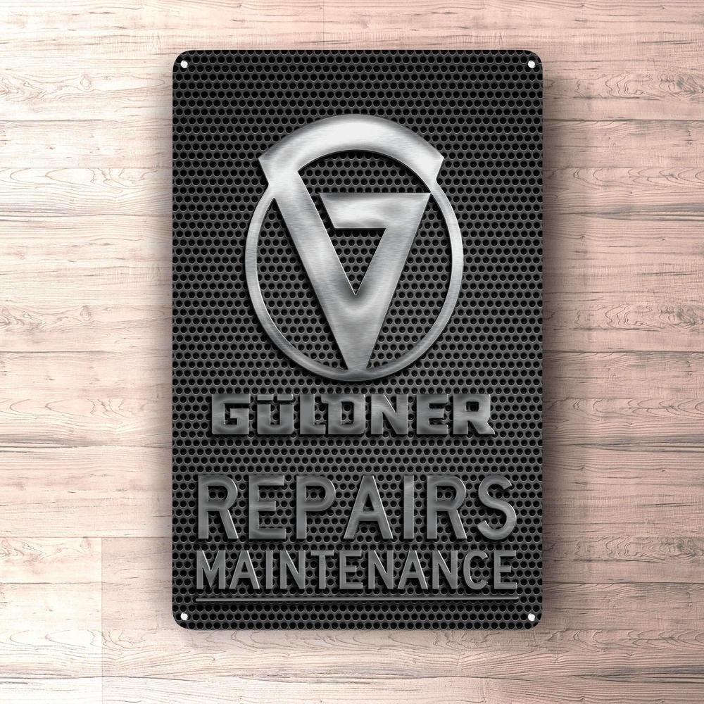 Güldner Repairs Maintenance Skilte, Musemåtte, Dørmåtte-Skilte-Güldner-Garage Culture Shop- garage - man cave - merchandise