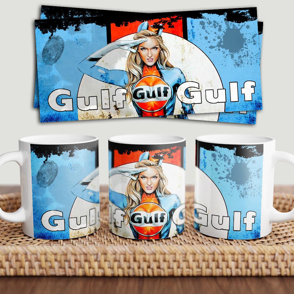 Gulf Keramisk Krus-Krus-Motoroil-Garage Culture Shop- garage - man cave - merchandise