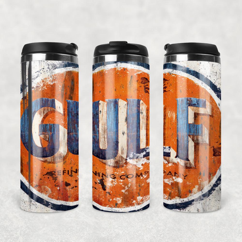 Gulf Motor Oil Termokrus Tumbler Rustfrit Stål-Krus-Motorolie-Garage Culture Shop- garage - man cave - merchandise