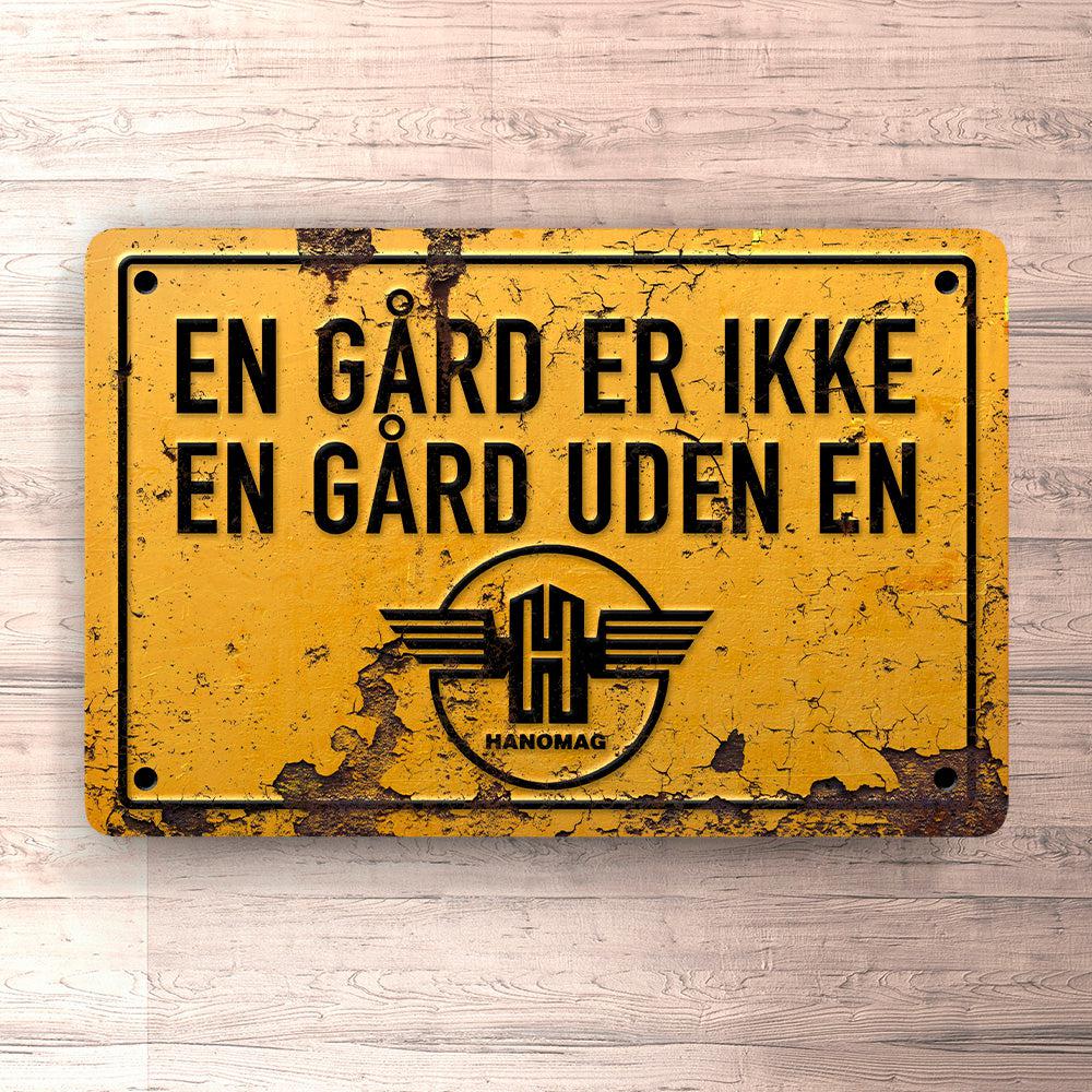 Hanomag En Gård Er Ikke En Gård Uden En Hanomag Skilte, Musemåtte, Dørmåtte-Skilte-Hanomag-Garage Culture Shop- garage - man cave - merchandise