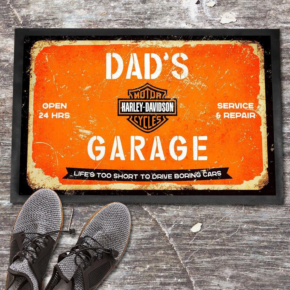 Harley Davidson Dads Garage Dørmåtte-Dørmåtte-Harley Davidson-Garage Culture Shop- garage - man cave - merchandise