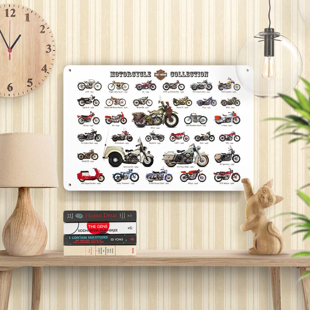 Harley Davidson Motorcycle Collection Skilte, Musemåtte, Dørmåtte , Plakat-Skilte-Harley Davidson-Garage Culture Shop- garage - man cave - merchandise