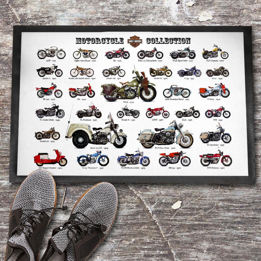 Harley Davidson Motorcycle Collection Skilte, Musemåtte, Dørmåtte , Plakat-Skilte-Harley Davidson-Garage Culture Shop- garage - man cave - merchandise