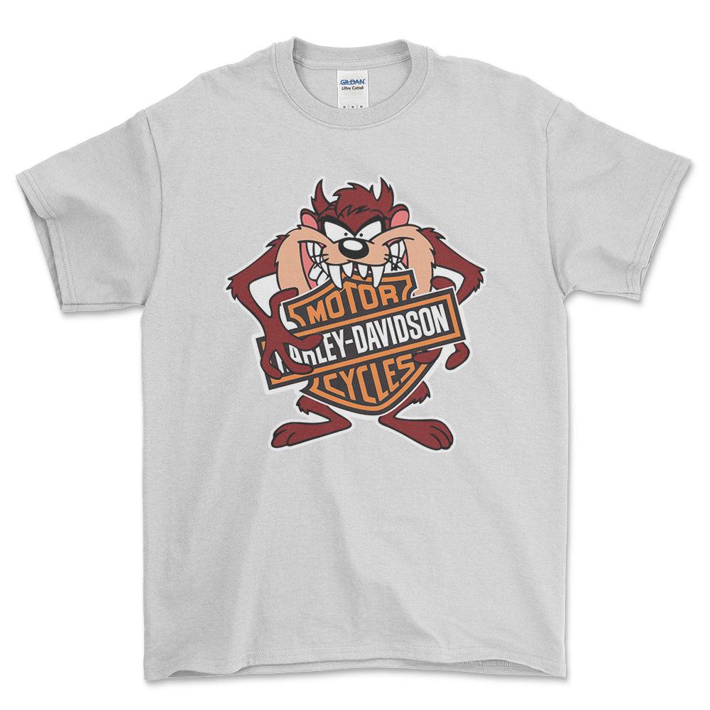 Harley TAZ Unisex T-Shirt , Bomuld-Beklædning-Harley Davidson-Hvid-S-Forside-Garage Culture Shop- garage - man cave - merchandise