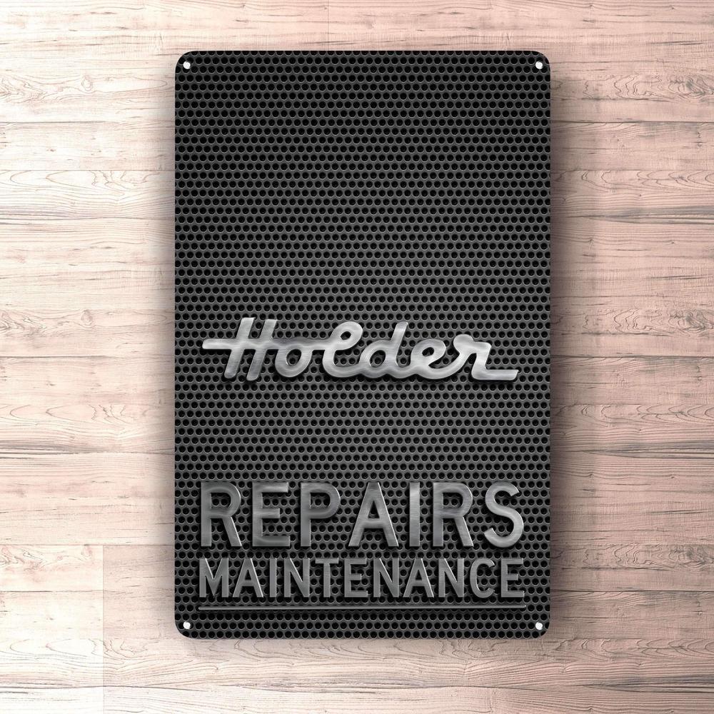 Holder Diesel Repairs Maintenance Skilte, Musemåtte, Dørmåtte , Plakat-Skilte-Holder-Garage Culture Shop- garage - man cave - merchandise