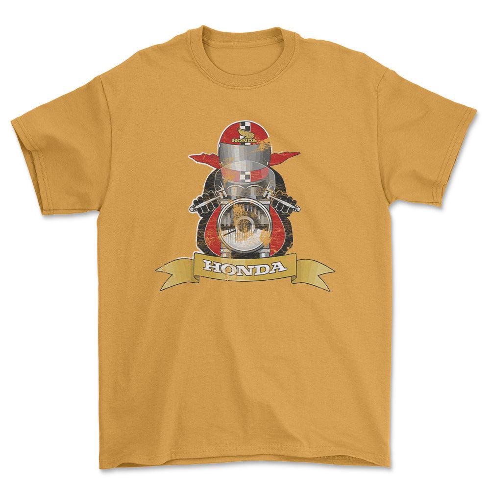 Honda Biker Vintage Style Unisex T-Shirt , Bomuld-Beklædning-Honda-Garage Culture Shop- garage - man cave - merchandise