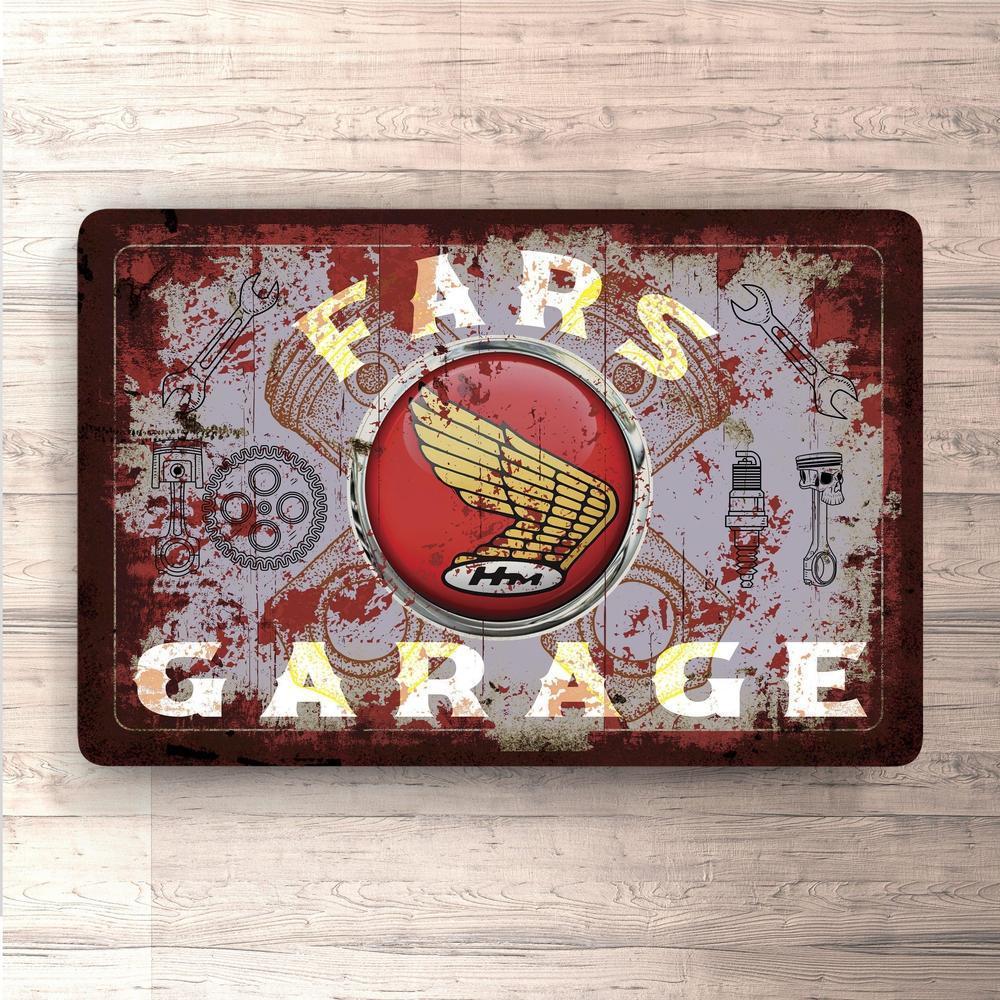 Honda Fars Garage Vintage Skilte, Musemåtte, Dørmåtte-Skilte-Honda-Garage Culture Shop- garage - man cave - merchandise