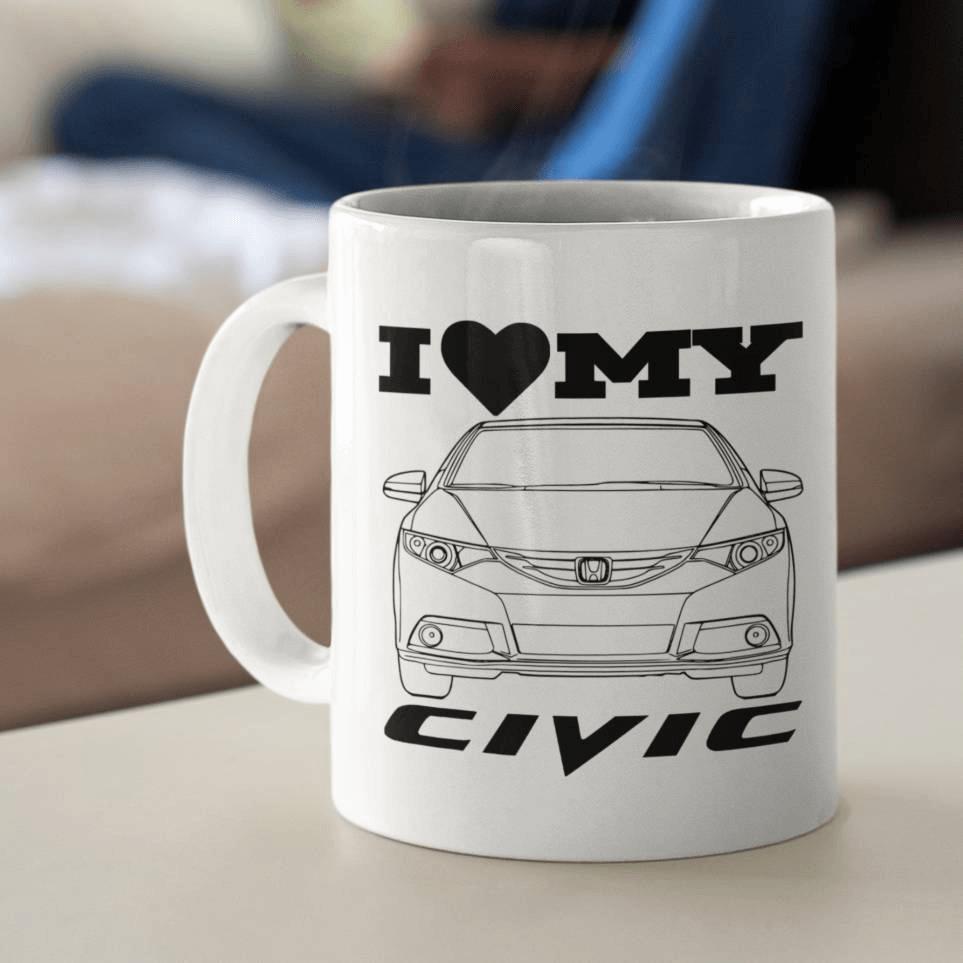 Honda I Love My Civic Keramisk Krus-Krus-Honda-Garage Culture Shop- garage - man cave - merchandise