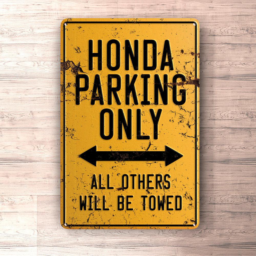Honda Parking Only Skilte, Musemåtte, Dørmåtte-Parking skilte-Honda-Garage Culture Shop- garage - man cave - merchandise